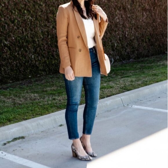 Crown Vintage EmmaRose Snake Print Pumps Block Heel Almond Toe | Sz 9M - Picture 2 of 11